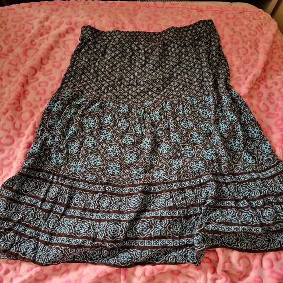 Sag Harbor Dresses & Skirts - Sag-harbor Women's Brown and Blue Skirt